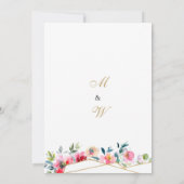 金ゴールドテラリウム白ピンクミントフローラ 招待状 (裏面)