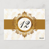 金ゴールドテーブル番号はがき ポストカード (裏面)