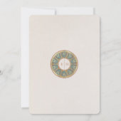 金ゴールドテーブル番号ヴィンテージ結婚アールヌーボー 招待状 (裏面)