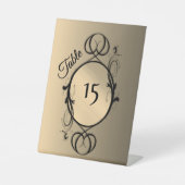 金ゴールドテーブル番号 台座サイン (正面)