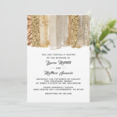 金ゴールドテープ結婚式招待状 招待状 (スタンド正面)