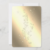 金ゴールドディアブルーパインツリークリスマスカンパニーパーティー 招待状 (裏面)