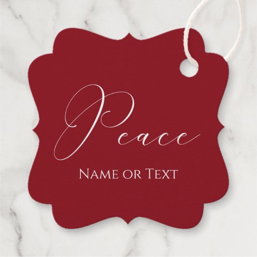 金ゴールドディアホリデーピースレッドリバース フェイバータグ (裏面)