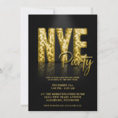 金ゴールドディスコグリッターニューイヤーイブパーティー 招待状 (正面)