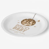 金ゴールドディスコベビー「ディスコ玉」ベビーシャワー ペーパープレート (アングル)