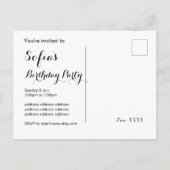 金ゴールドディスコボールはがきの招待 インビテーションポストカード (裏面)