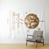 金ゴールドディスコボールゴールデンバースデーパーティー タペストリー (インサイチュ(横))