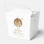 金ゴールドディスコボールゴールデンバースデーパーティー フェイバーボックス (裏面サイド)