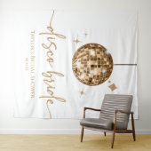 金ゴールドディスコボールディスコブライドブライダルシャワー タペストリー (インサイチュ(横))