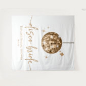 金ゴールドディスコボールディスコブライドブライダルシャワー タペストリー (正面(横))