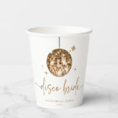 金ゴールドディスコボールディスコブライドブライダルシャワー 紙コップ (裏面)