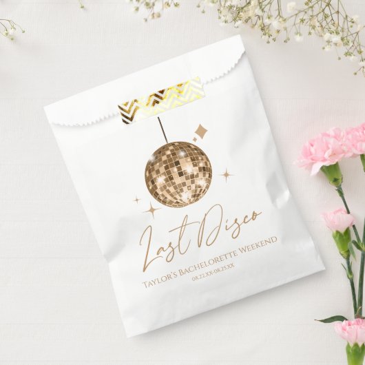 金ゴールドディスコボールラストディスコバチェロレッテ フェイバーバッグ (封をした状態)