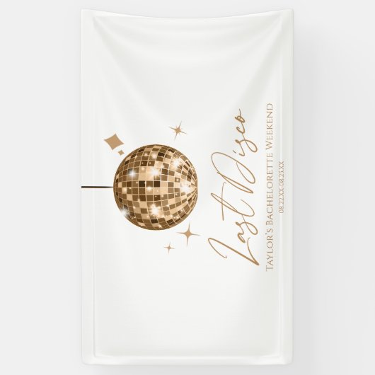 金ゴールドディスコボールラストディスコバチェロレッテ 横断幕 (縦)