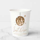 金ゴールドディスコボールラストディスコバチェロレッテ 紙コップ (裏面)