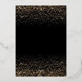 金ゴールドディスコボールレッズパーティー誕生日 箔招待状 (裏面)