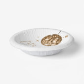 金ゴールドディスコボールレッツディスコ誕生日パーティー ペーパーボウル (傾斜あり)