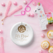 金ゴールドディスコボールレッツディスコ誕生日パーティー ペーパーボウル (パーティー)