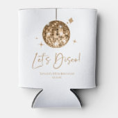 金ゴールドディスコボールレッツディスコ誕生日パーティー 缶クーラー (正面)