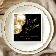 金ゴールドディスコボール大人の誕生日パーティー