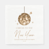 金ゴールドディスコボール応援ニューイヤーイブパーティー スタンダードランチョンナプキン (正面)