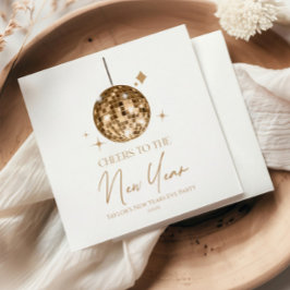 金ゴールドディスコボール応援ニューイヤーイブパーティー スタンダードランチョンナプキン