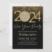 金ゴールドディスコボール応援新年イブパーティー2024 招待状 (正面)