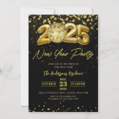 金ゴールドディスコボール応援新年イブパーティー2024 招待状 (正面)