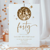金ゴールドディスコボール440歳の誕生日パーティー 招待状