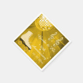 金ゴールドディスコボール&ローラースケート30周年記念 スタンダードカクテルナプキン (角)