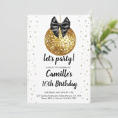 金ゴールドディスコ | ブラックボウ誕生日 招待状 (スタンド正面)