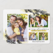 金ゴールドディップパインブランチスクリスマス | シーズンカード (正面/裏面)