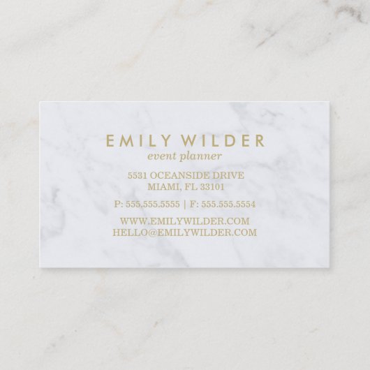 金ゴールドディップ大理石 | 名刺 (裏面)