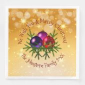 金ゴールドディナーに一致するクリスマスを追加紙 (正面)