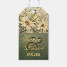 金ゴールドデイジーと結婚Sageのギフトラベル ギフトタグ