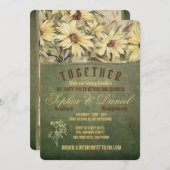 金ゴールドデイジーオンSage結婚式招待状 招待状 (正面/裏面)