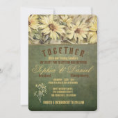 金ゴールドデイジーオンSage結婚式招待状 招待状 (正面)