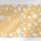 金ゴールドデイジーリトル恋しく思オネダーフル招待状 招待状