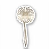 金ゴールドデイジー花 シール (正面)