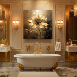 金ゴールドデイジー キャンバスプリント