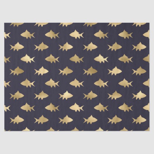 金ゴールドデコペのサメ 薄葉紙 (正面)