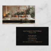 金ゴールドデコレータエレガントーホームステージング 名刺 (正面/裏面)