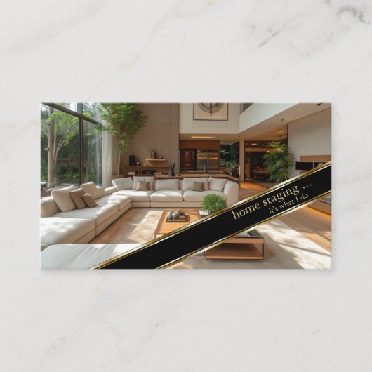 金ゴールドデコレータモダンーホームステージング 名刺 (正面)
