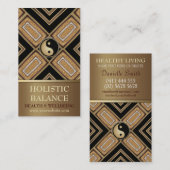 金ゴールドデコ陰陽ニューエイジ金ゴールド名刺 名刺 (正面/裏面)