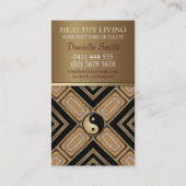 金ゴールドデコ陰陽ニューエイジ金ゴールド名刺 名刺 (裏面)