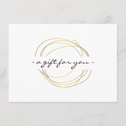 金ゴールドデザイナースクライブギフト証明書 (正面)