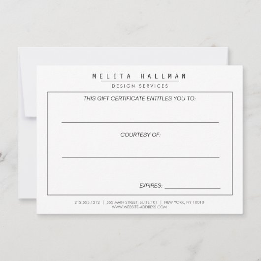 金ゴールドデザイナースクライブギフト証明書 (裏面)