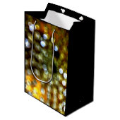 金ゴールドデザイン ミディアムペーパーバッグ (正面アングル)