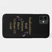 金ゴールドデザイン（犬）スタッフォードブル・テリア Case-Mate iPhoneケース (裏面(横))