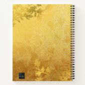 金ゴールドデザイン:空白のカスタマイズ可能 ノートブック (裏面)