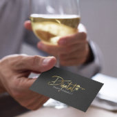 金ゴールドデジタル写真ロゴモダンタイポグラフィ 名刺